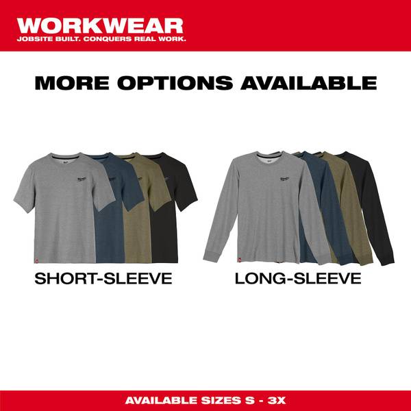 Milwaukee Men's Hybrid Work Long Sleeve Tee - 604G-L