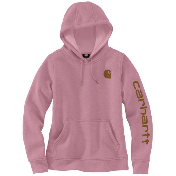 Carhartt Women's Relaxed Fit Midweight Logo Sleeve Graphic Hoodie ...