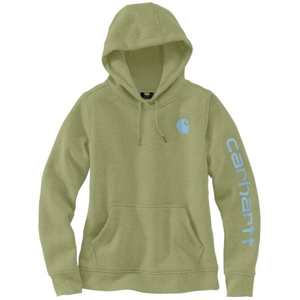 Carhartt Women's Relaxed Fit Midweight Logo Sleeve Graphic Hoodie -  102791-001-L