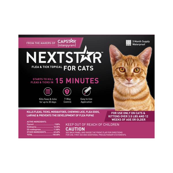 Nextstar 3Count Flea and Tick Topical for Cats 60110 Blain's Farm