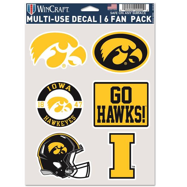 Iowa Hawkeyes 6-Pack Fan Decals - 42136321 | Blain's Farm & Fleet