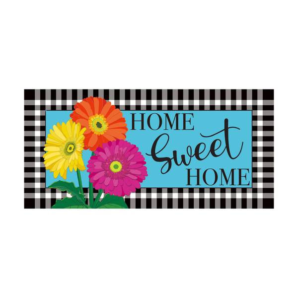 Home Sweet Home Daisy Doormat, Floral Doormats