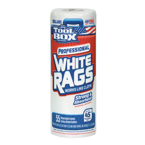 White Shop Rags, Recycled Wiping Rags