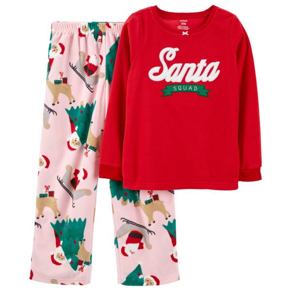 Carter's Girl's 2-Piece Santa Squad Fleece PJs - 3O109010-LG-4 | Blain ...