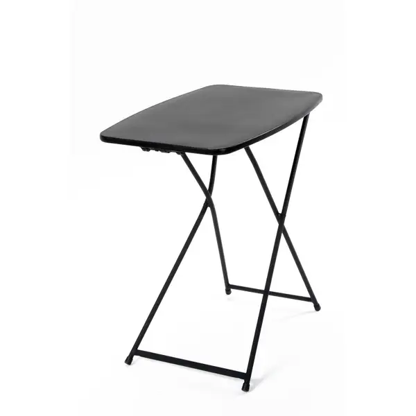 Mainstays 34 Square Resin Fold-in-Half Table, Rich Black small