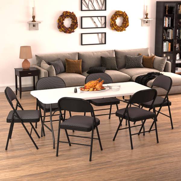 Cosco 6' Fold-in-Half Banquet Table with Handle - 14678WSP1