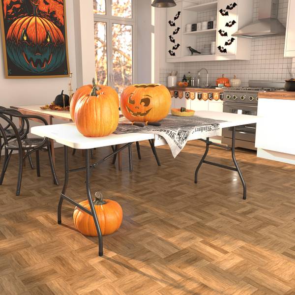 Cosco 6' Fold-in-Half Banquet Table with Handle - 14678WSP1