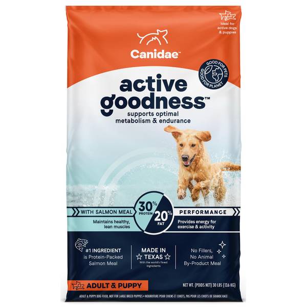 Canidae 30 lb Active Goodness with Salmon Meal Dog Food 404554