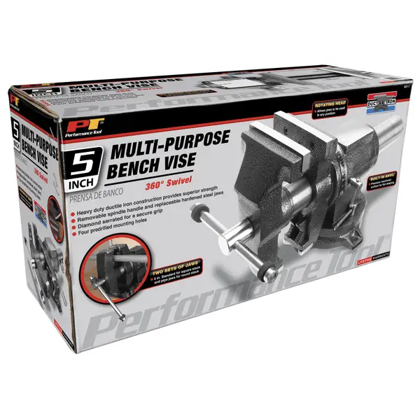 Toolsmith 2.5-Inch Multi-Purpose Table Vise – Compact Carbon Steel Clamp (Model 240006)