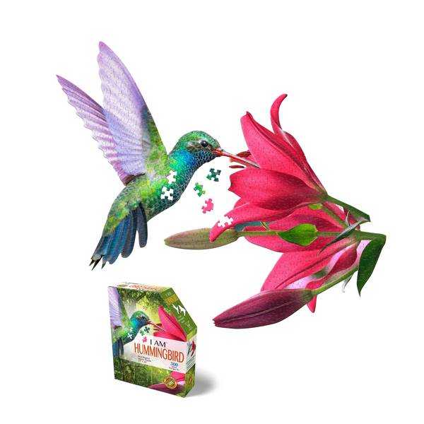 Wooden Jigsaw Puzzle 1000 Pieces, Hummingbird and Flower