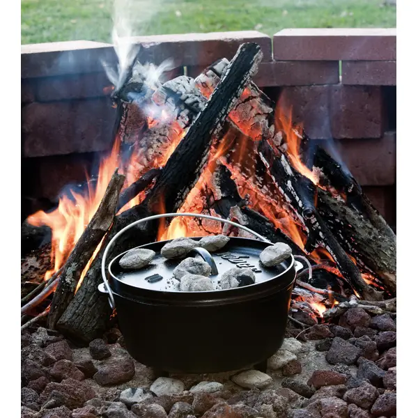 Lodge 12 Deep Cast Iron Camp Dutch Oven 8 Qt