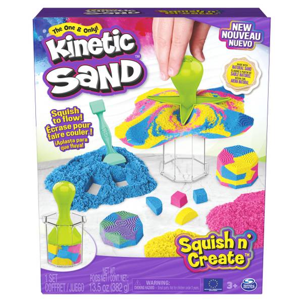 Kinetic Sand Kids Moldable Play Sand & Castle Container, 4.5-oz