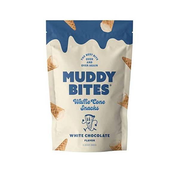 Muddy Bites 2.33 oz White Chocolate Waffle Cone Snack 3000 Blain's