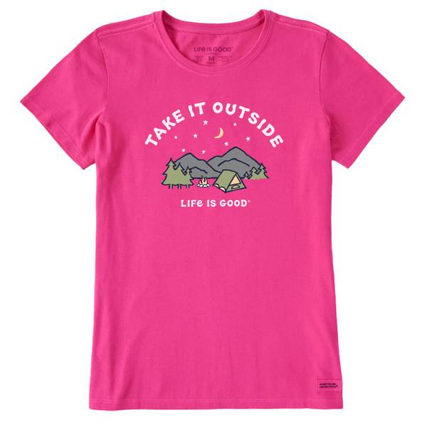 Life Is Good Women's Short Sleeve Take it Outside Crusher Lite Tee