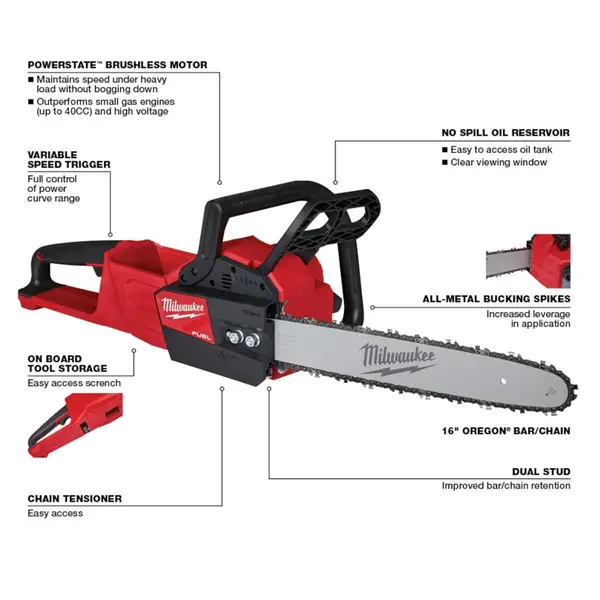 Milwaukee M18 FUEL 16 Chainsaw 2727 20 Blain s Farm Fleet