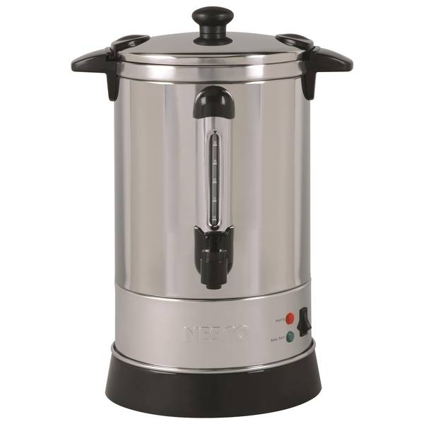West Bend 58030 Commercial Coffee Urn and Beverage Dispenser with Automatic  Temperature Control, 30 Cup, Polished Aluminum,Silver