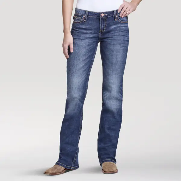 Wrangler Women's Mid-Rise Straight Leg Jeans
