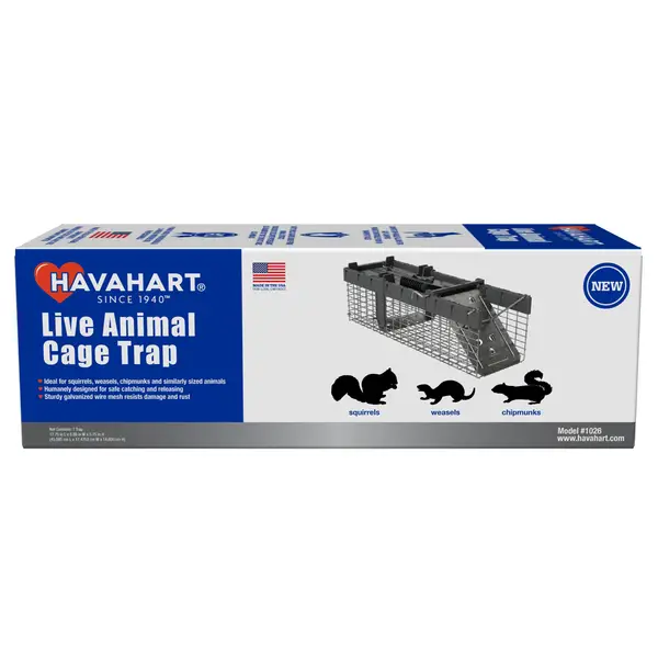 Pack of 2 Small One Door (18x5x5) Catch Release Heavy Duty Humane Cage Live Animal Traps for Squirrels, Chipmunks, Rabbits, Skunks, Weasels, and Other