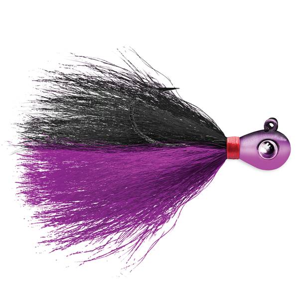 Kalin's 1/2 oz Black Purple Google Eye Hair Jig - GEB12-BP