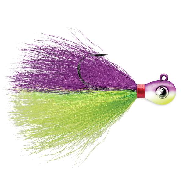 Photo of 3/8 oz Purple Chartreuse Google Eye Hair Jig