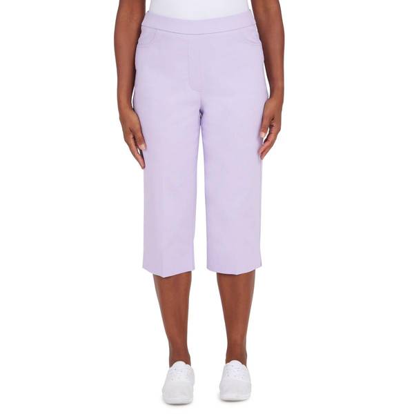 Alfred Dunner Women S Allure Clam Digger Capris Lilac 14 01518 530 14 Blain S Farm And Fleet