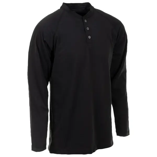 Work N' Sport Men's Long Sleeve Jersey Henley - 89567-003WS