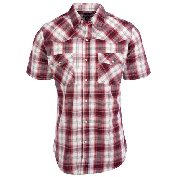 Work n' Sport Men's Short Sleeve Western Shirt, Barn Red, 2X - 25529 ...