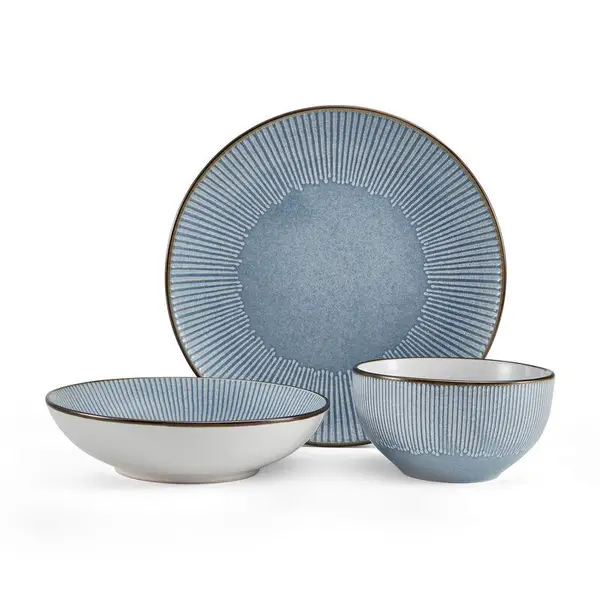 Pfaltzgraff 12-Piece Arlie Blue Dinnerware Set - 5291358 | Blain's