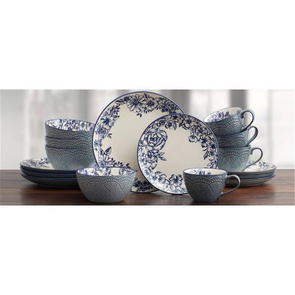 Pfaltzgraff Hayden Grey 12-Piece Dinnerware Set