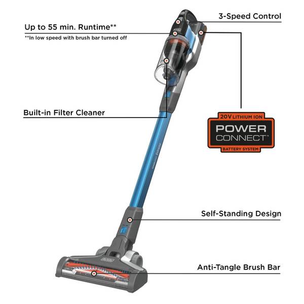 Black + Decker Floor Sweeper, Lithium Powered