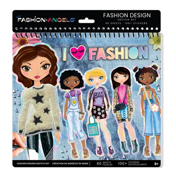 Fashion Angels Fashion Design Sketch Portfolio with Colored Pencils -  Discontinued