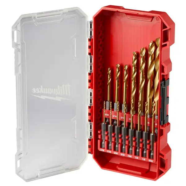 Milwaukee 15-Piece SHOCKWAVE Impact Duty RED HELIX Titanium Drill