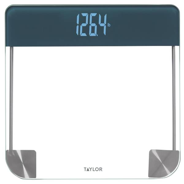Taylor Clear Glass Bath Scale with Magic Display, 440-Lb. Capacity