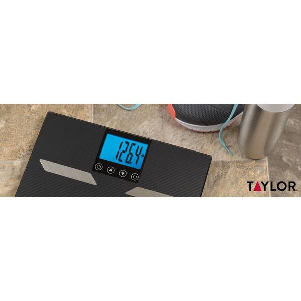 Taylor Body Composition Scale Measuring Body Fat, Body Water, Muscle Mass  and Bmi, Black