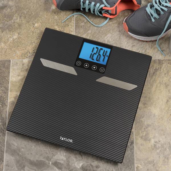 Taylor 440 Pound Digital Bathroom Scale Gray