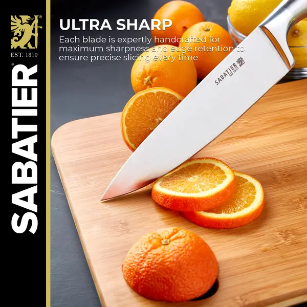 Sabatier 16-pc. White Knife Block Set with Cutting Board