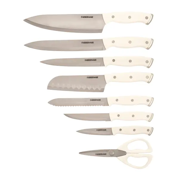 Cuisinart Classic 15pc White Triple Rivet Knife Block Set - C77WTR