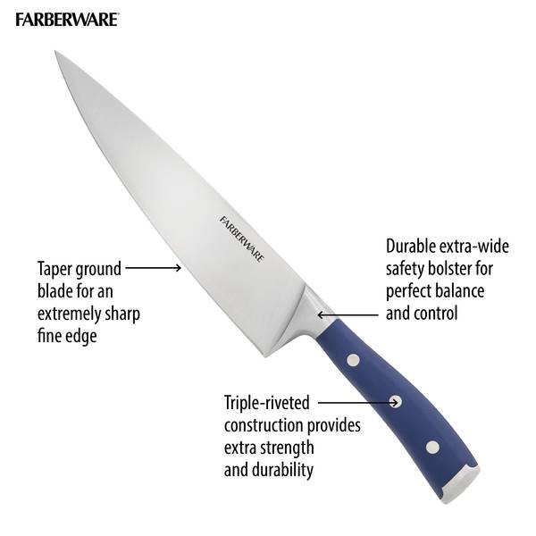 Farberware Forged Triple Riveted Knife Block Set, 15-Piece