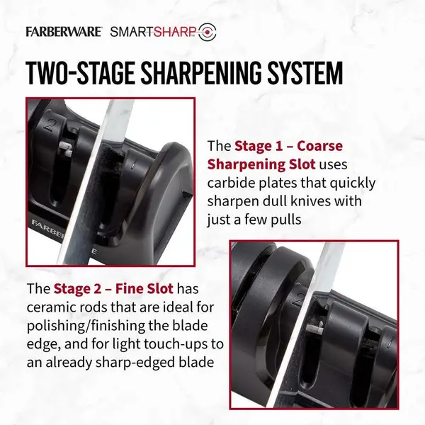 Farberware SmartSharp EdgeKeeper Knife Sharpener w/Sharpness