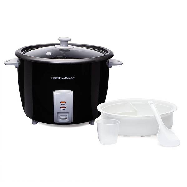 IMUSA 8-Cup Non-Stick White Rice Cooker with Non-Stick Cooking Pot