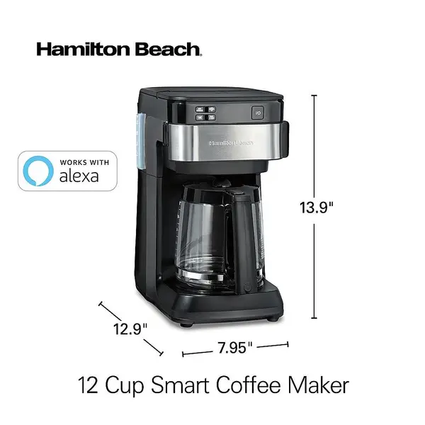 Hamilton Beach Smart 12-Cup Coffee Maker with Alexa - 49350