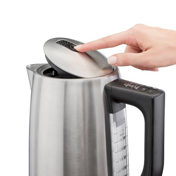 Hamilton Beach Variable Temperature Electric Kettle, 1.7 Liter Capacity,  Black Stainless Steel, 41027 