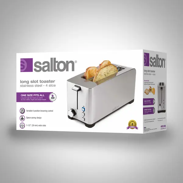 Salton Space Saving 2-Slice Electronic Toaster