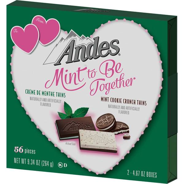 Charms 9.34 oz Andes Mint to Be Together Valentine Gift Box 949122
