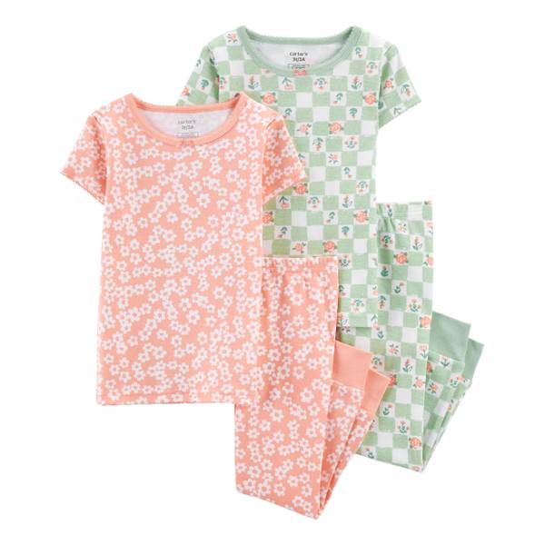 Carter's Toddler Girls 4-Piece Floral 100% Snug Fit Cotton PJs ...