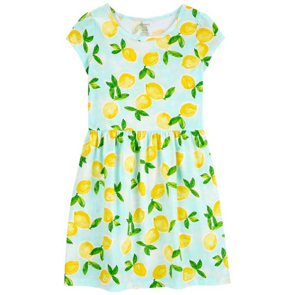 Carter's Girl's Lemon Jersey Dress - 3O872110-7 | Blain's Farm & Fleet