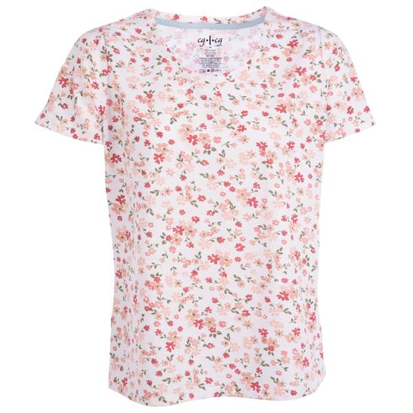 CG | CG Women's Short Sleeve Slub Jersey Print Tee - ACDPM12288-694-S ...