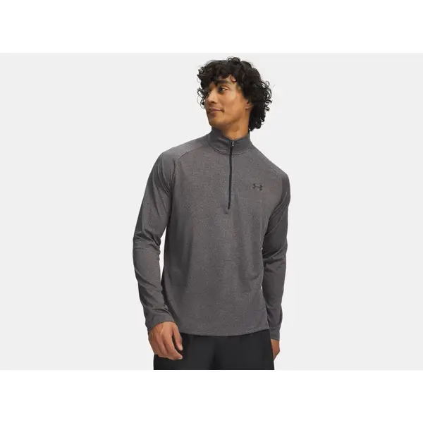 Under Armour Men's Tech 1/2 Zip Long Sleeve Shirt, Carbon Heather