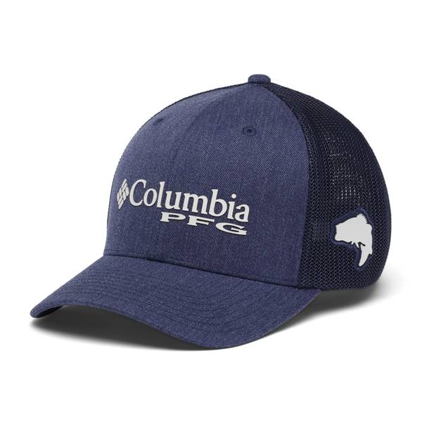 Columbia PFG Logo Mesh Ball Cap - High Crown - S/M - Blue