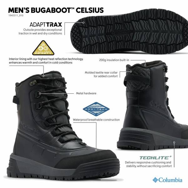 Columbia Men's Bugaboot Celsius Comfortable Waterproof Winter Boots